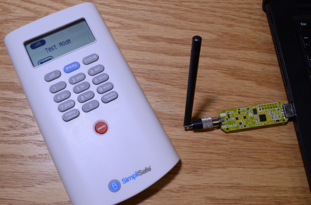 YARD Stick One and SimpliSafe keypad